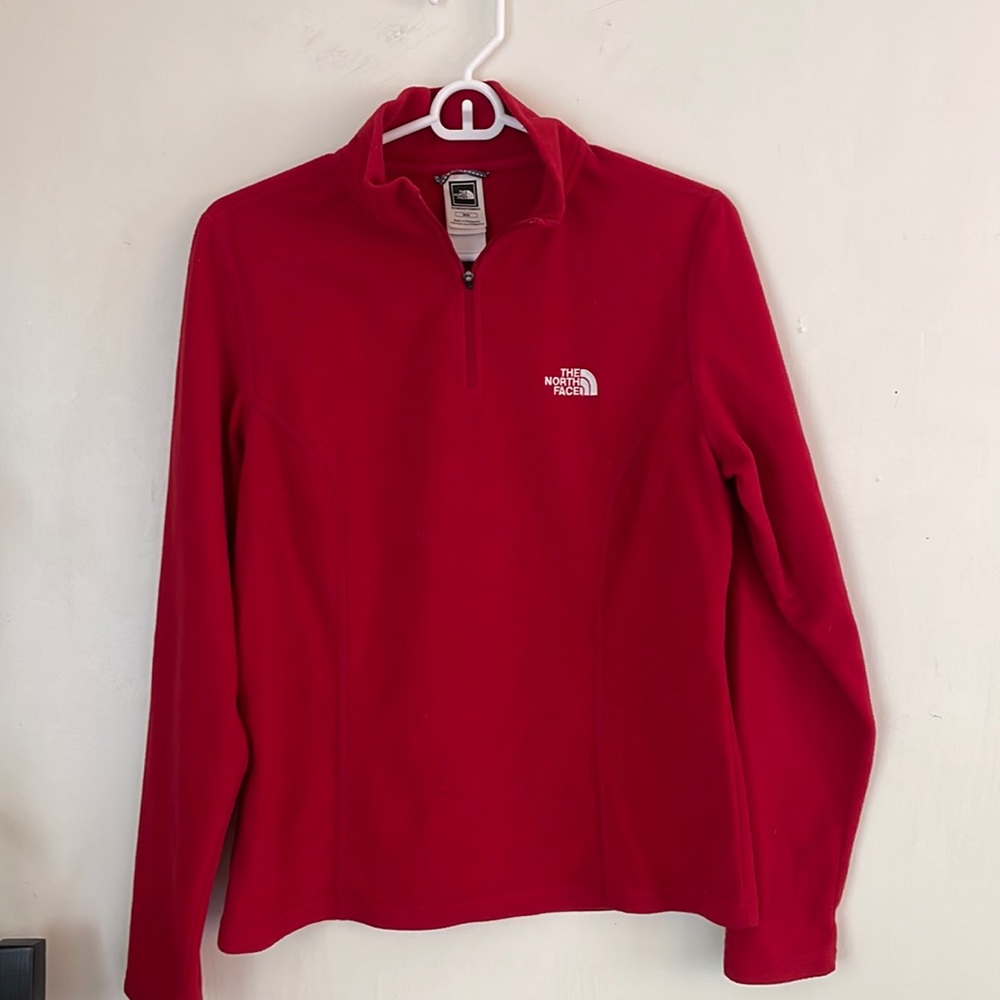 North Face fleece, red